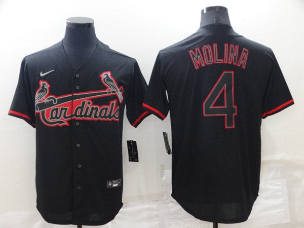 Yadier Molina St. Louis Cardinals black Shadow jersey