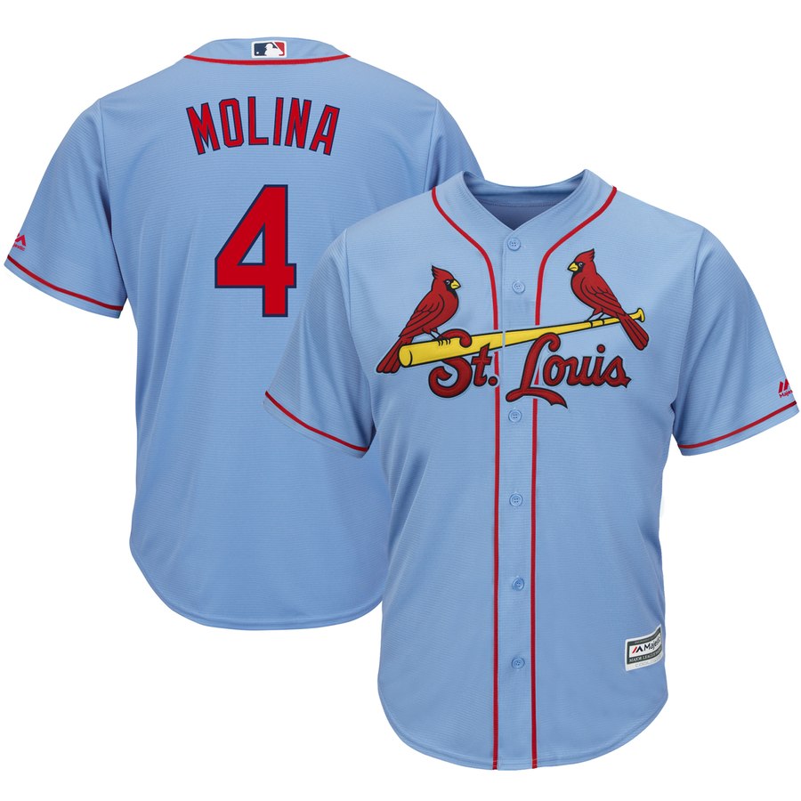 Yadier Molina Majestic St. Louis Cardinals blue jersey