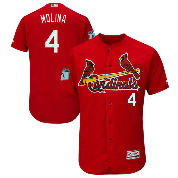 Yadier Molina Majestic St. Louis Cardinals scarlet Authentic jersey