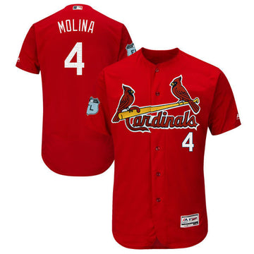 Yadier Molina Majestic St. Louis Cardinals scarlet Authentic jersey