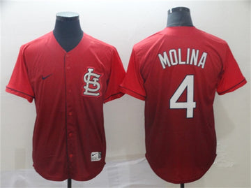 Yadier Molina St. Louis Cardinals red jersey