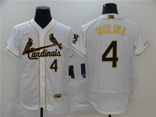Yadier Molina St. Louis Cardinals white jersey