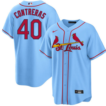 Willson Contreras St. Louis Cardinals blue jersey