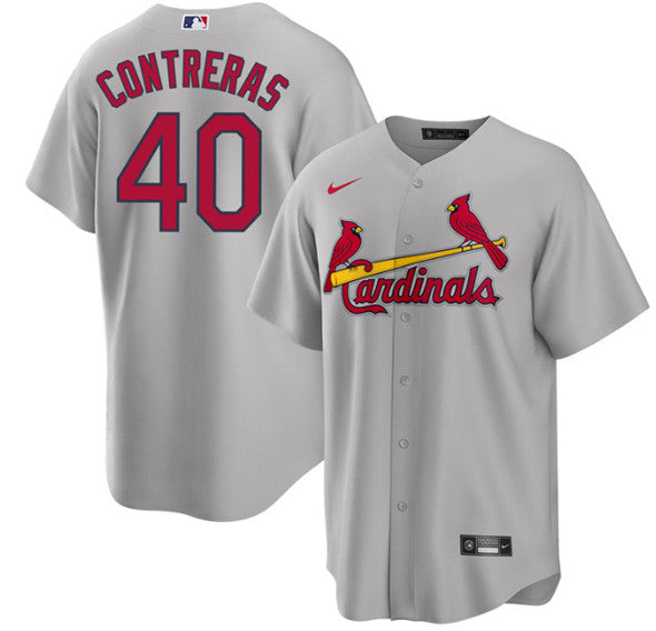 Willson Contreras St. Louis Cardinals gray jersey