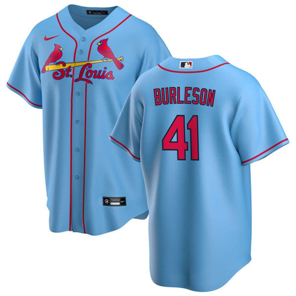 Alec Burleson St. Louis Cardinals blue jersey