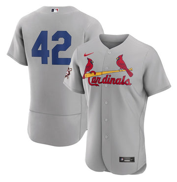 Jackie Robinson St. Louis Cardinals gray jersey