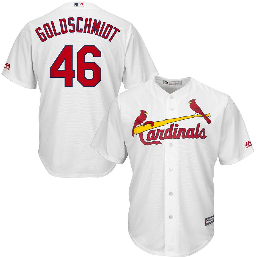Paul Goldschmidt Majestic St. Louis Cardinals white jersey