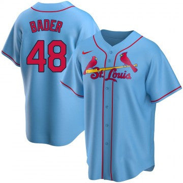 Harrison Bader St. Louis Cardinals blue jersey