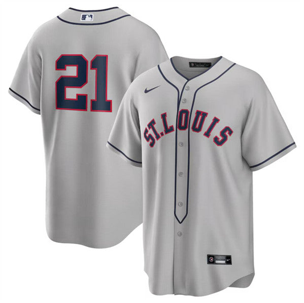 Custom St. Louis Cardinals gray Classic jersey