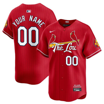 Custom St. Louis Cardinals red City Connect jersey
