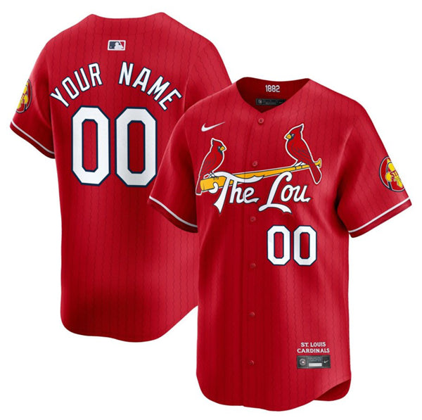 Custom St. Louis Cardinals red City Connect jersey