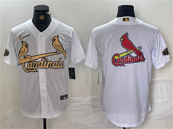 Team Big Logo St. Louis Cardinals white All-Star jersey