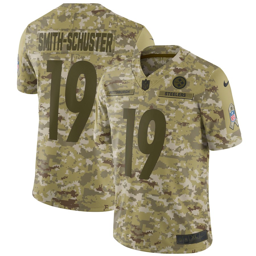 JuJu Smith-Schuster Pittsburgh Steelers camo Salute To Service jersey