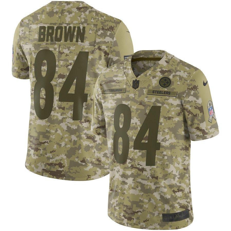 Antonio Brown Pittsburgh Steelers camo Salute To Service jersey