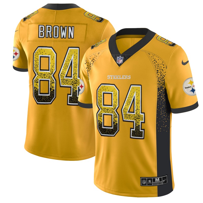 Antonio Brown Pittsburgh Steelers gold Color Rush jersey