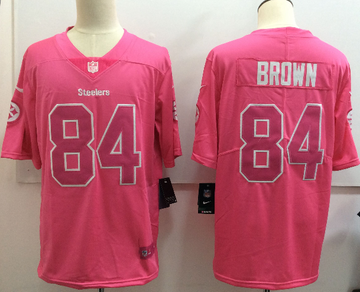 Antonio Brown Pittsburgh Steelers pink jersey