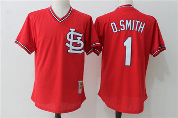 StLouis Cardinals St. Louis Cardinals red Throwback jersey