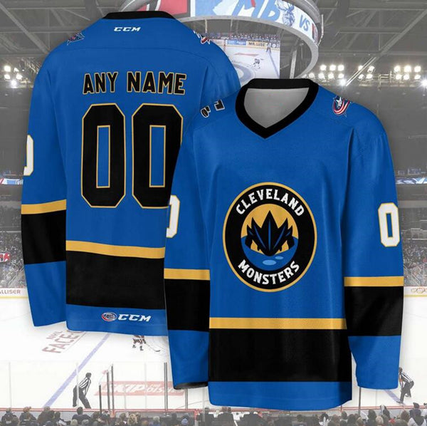 Custom Sudbury Blueberry Bulldogs blue jersey