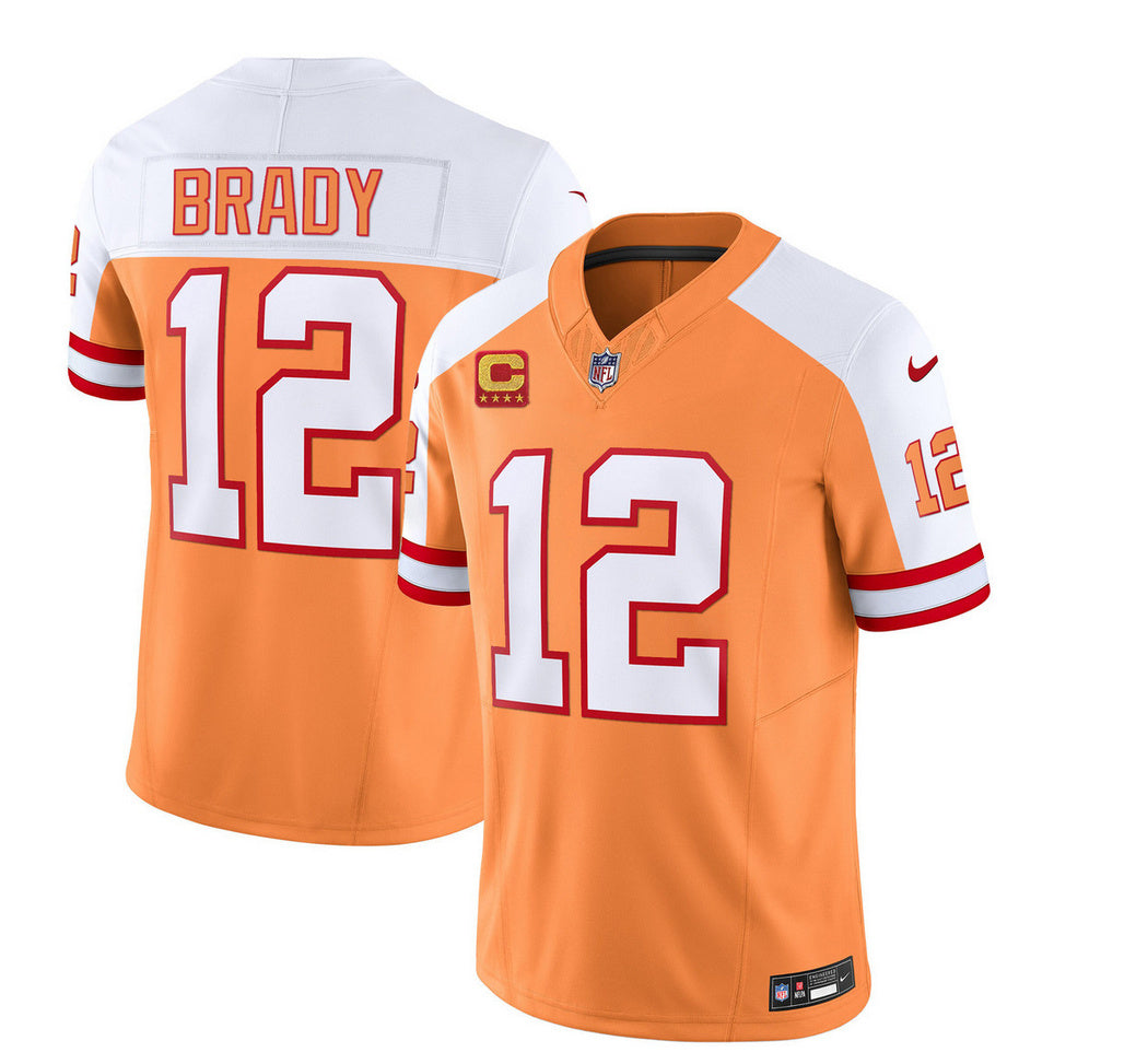 Tom Brady Tampa Bay Buccaneers white-gold FUSE jersey