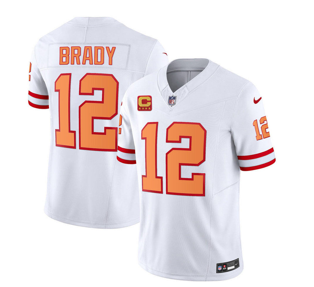 Tom Brady Tampa Bay Buccaneers white FUSE jersey