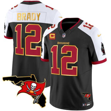 Tom Brady Tampa Bay Buccaneers black-white jersey