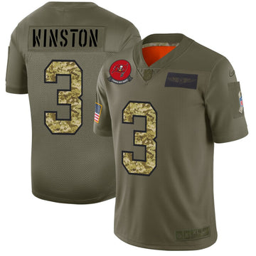 Jameis Winston Tampa Bay Buccaneers olive-camo Salute To Service jersey