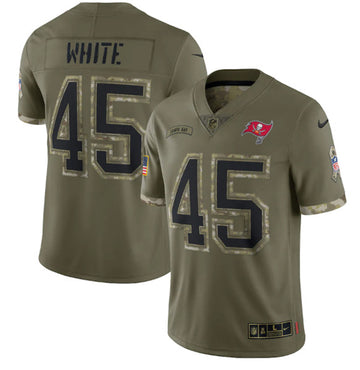 Devin White Tampa Bay Buccaneers olive Salute To Service jersey