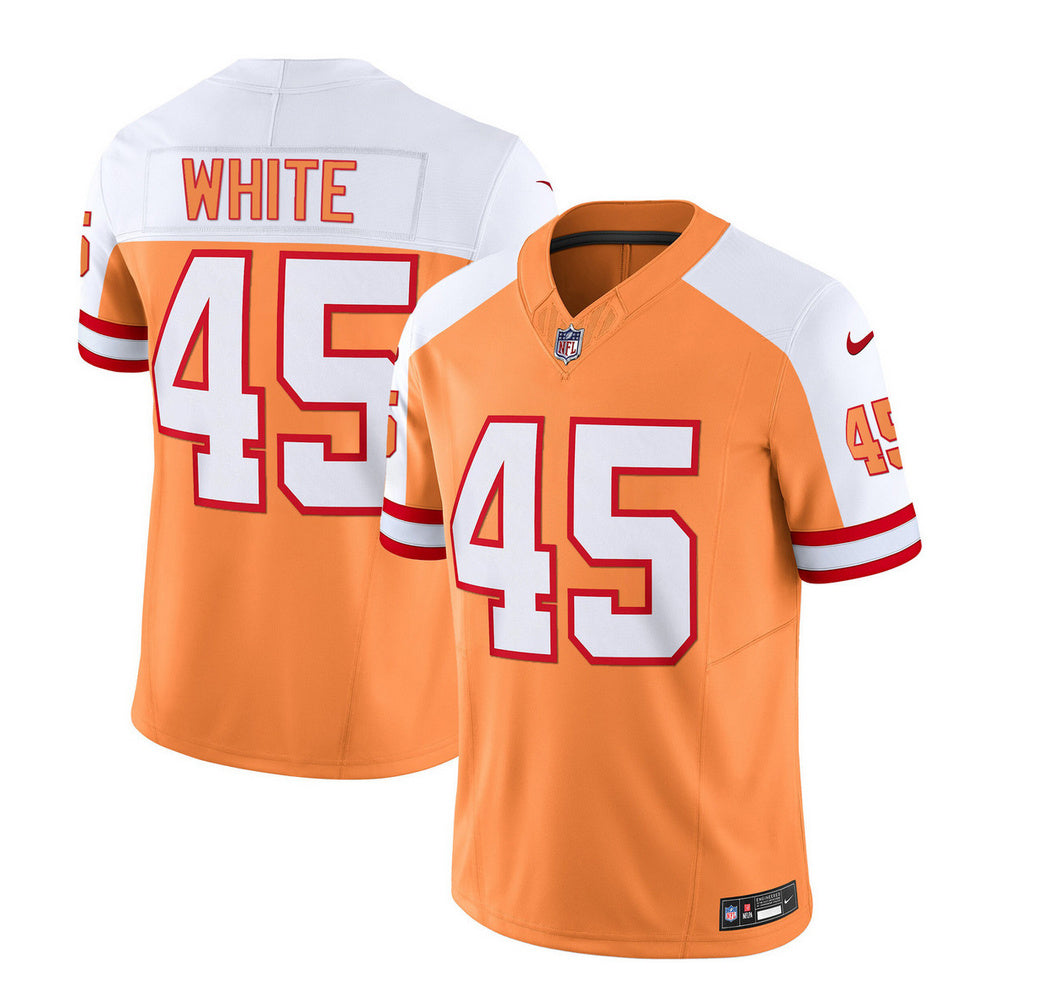 Devin White Tampa Bay Buccaneers white-gold FUSE jersey