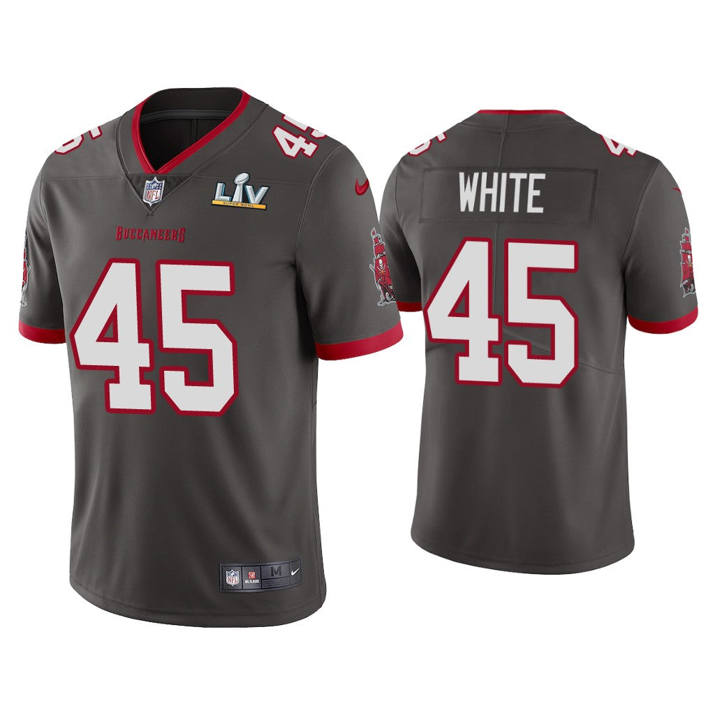 Devin White Tampa Bay Buccaneers grey jersey