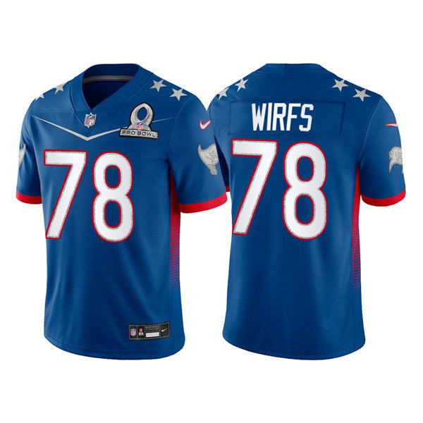Tristan Wirfs Tampa Bay Buccaneers royal jersey