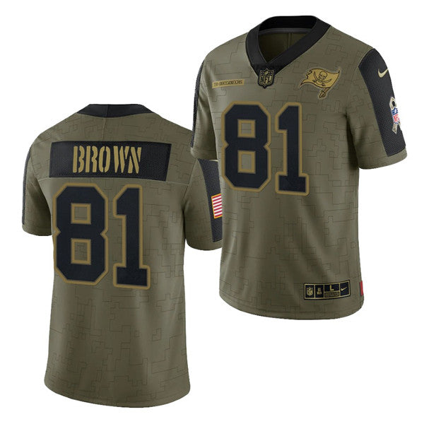 Antonio Brown Tampa Bay Buccaneers olive Salute To Service jersey