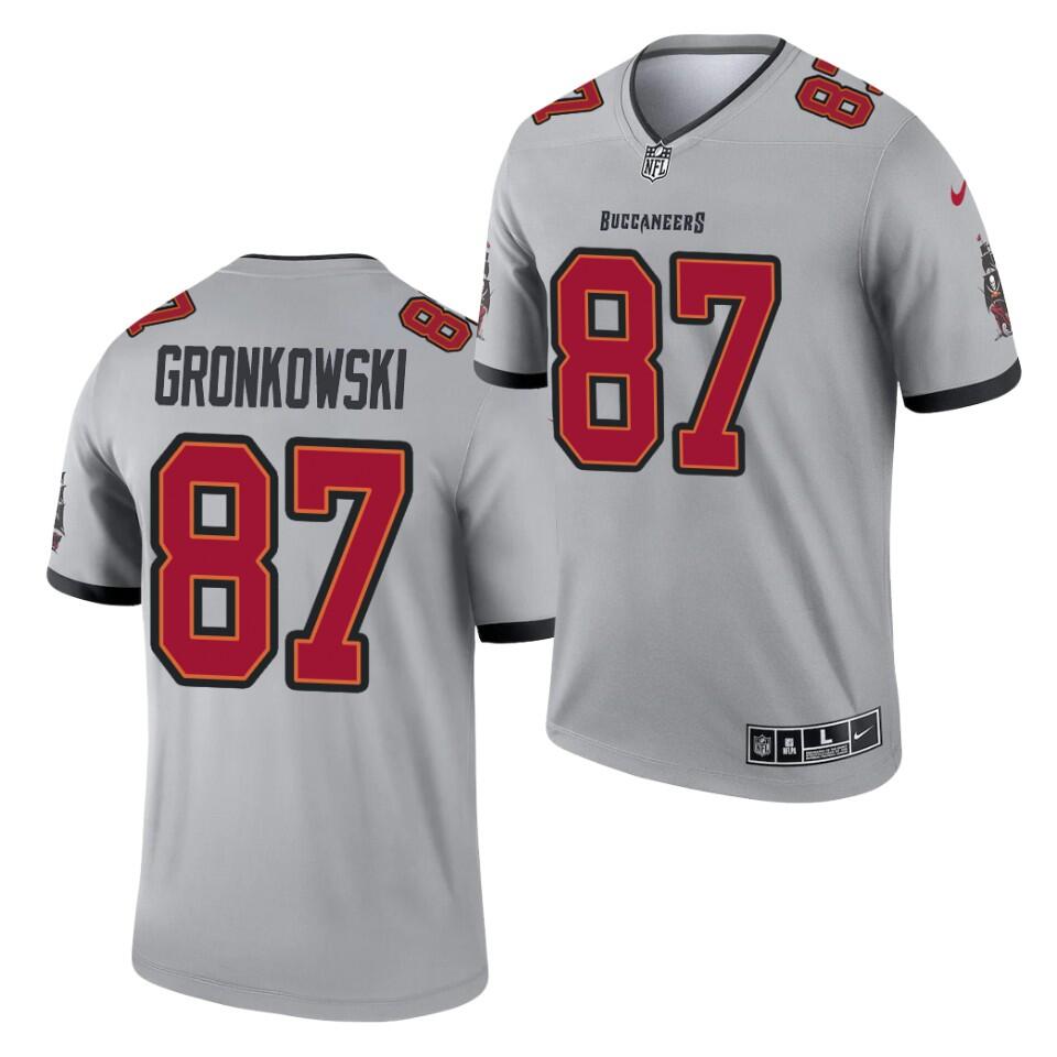 Rob Gronkowski Tampa Bay Buccaneers gray Inverted Legend jersey