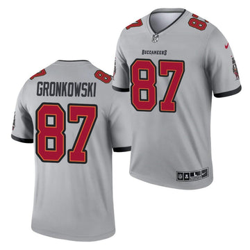 Rob Gronkowski Tampa Bay Buccaneers gray Inverted Legend jersey