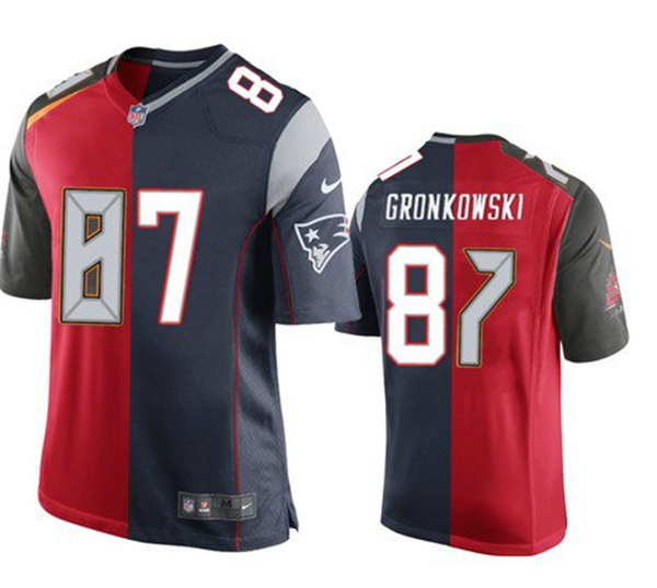 Rob Gronkowski Tampa Bay Buccaneers red Split jersey