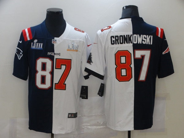 Rob Gronkowski Tampa Bay Buccaneers white Split jersey