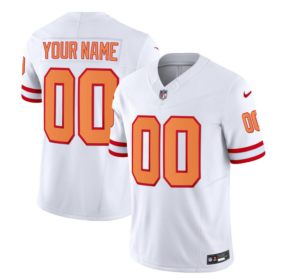 Custom Tampa Bay Buccaneers white FUSE jersey