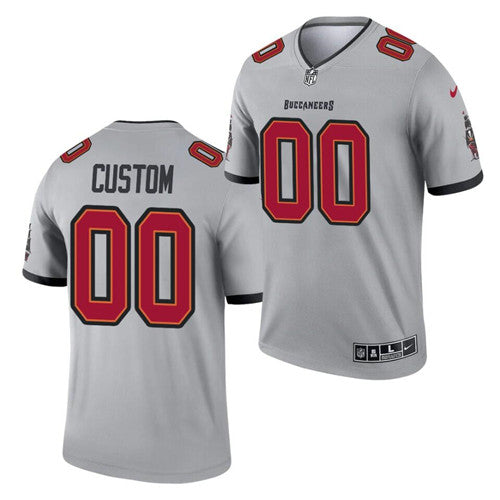 Custom Tampa Bay Buccaneers gray Inverted Legend jersey