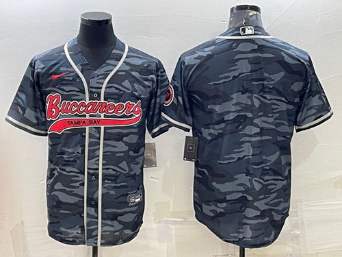 Custom Tampa Bay Buccaneers gray Camo jersey