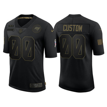 Custom Tampa Bay Buccaneers black Salute To Service jersey