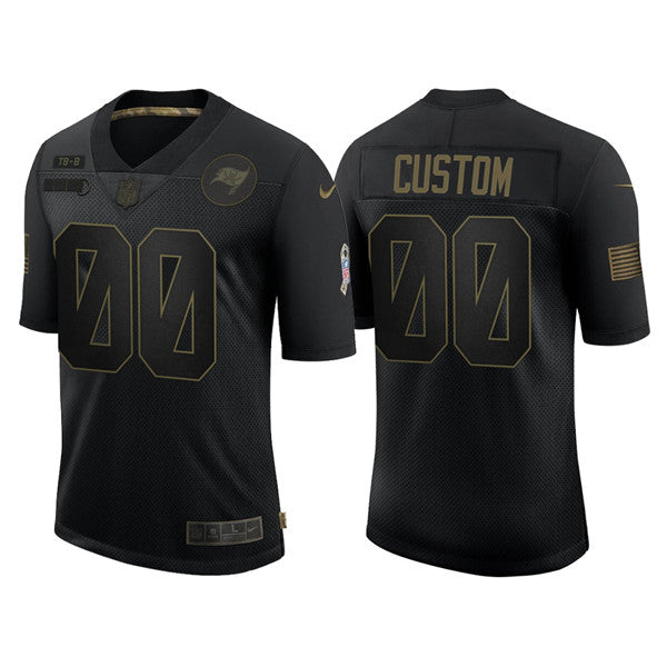 Custom Tampa Bay Buccaneers black Salute To Service jersey