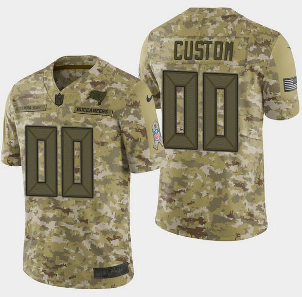 Custom Tampa Bay Buccaneers camo Salute To Service jersey