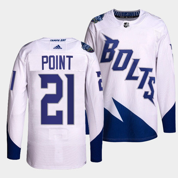Brayden Point Tampa Bay Lightning white Stadium Series jersey