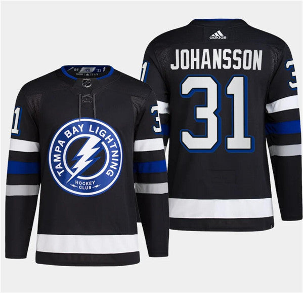 Jonas Johansson Tampa Bay Lightning black Alternate jersey