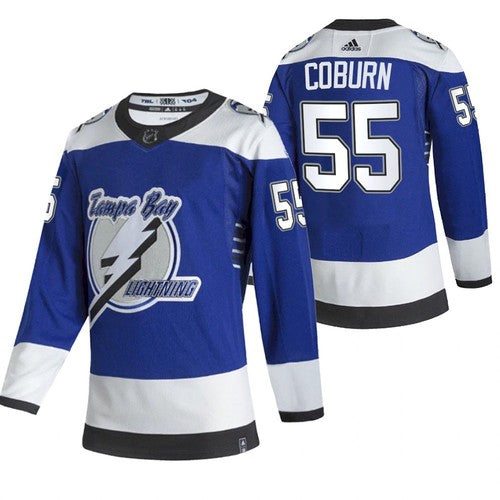 Braydon Coburn Tampa Bay Lightning blue Reverse Retro jersey