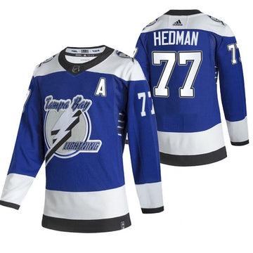 Victor Hedman Tampa Bay Lightning blue Reverse Retro jersey