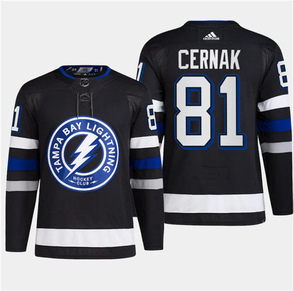 Erik Cernak Tampa Bay Lightning black Alternate jersey