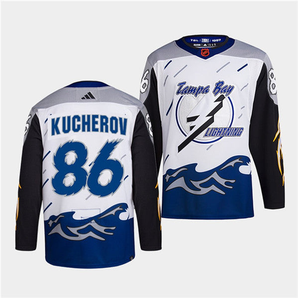Nikita Kucherov Tampa Bay Lightning white Reverse Retro jersey