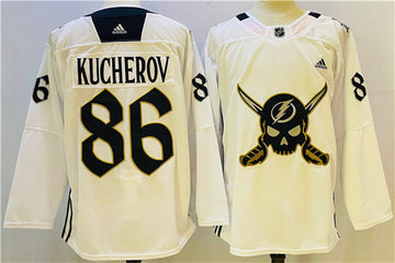 Nikita Kucherov Tampa Bay Lightning white jersey