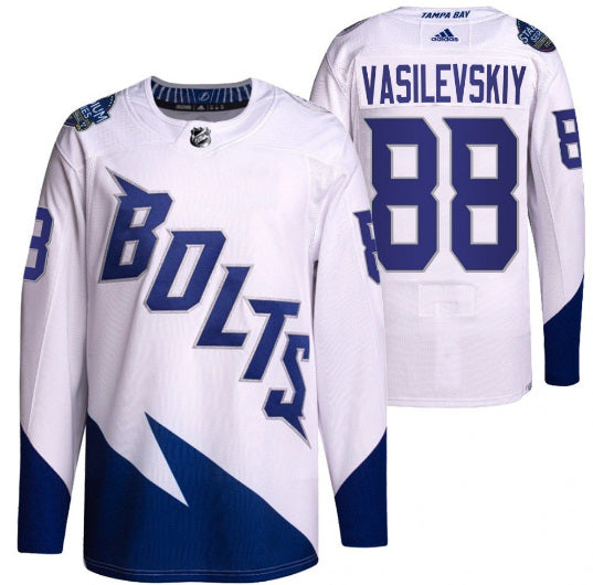 Andrei Vasilevskiy Tampa Bay Lightning white Stadium Series jersey