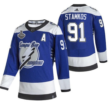 Steven Stamkos Tampa Bay Lightning blue Reverse Retro jersey